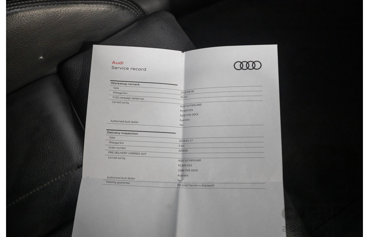 6/2017 Audi Q5 TFSI Sport Quattro Ultra (AWD) FY MY17 4d Wagon Brilliant Black Metallic Turbo 2.0L