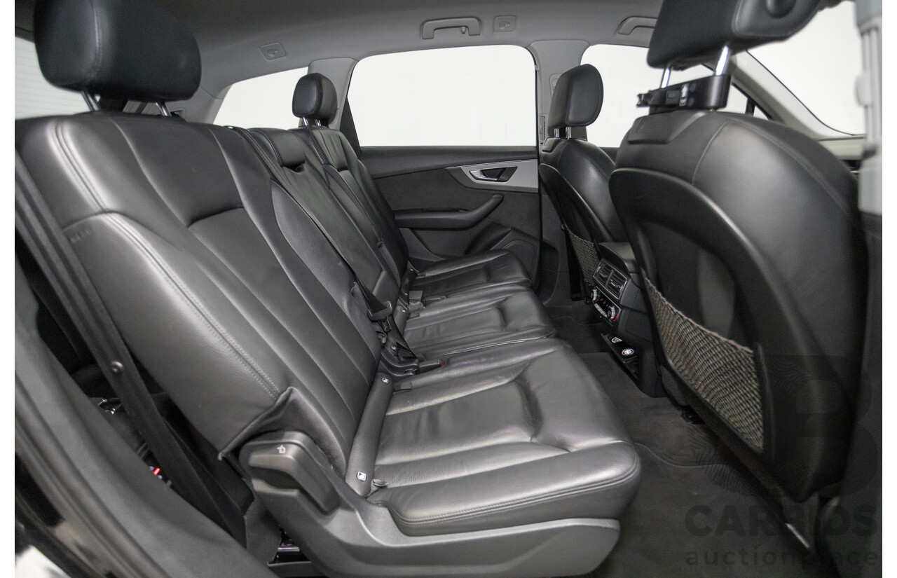 11/2015 Audi Q7 3.0 TDI Quattro (AWD) 4M 4D Wagon Black Turbo Diesel 3.0L (200kW) - 7 Seats