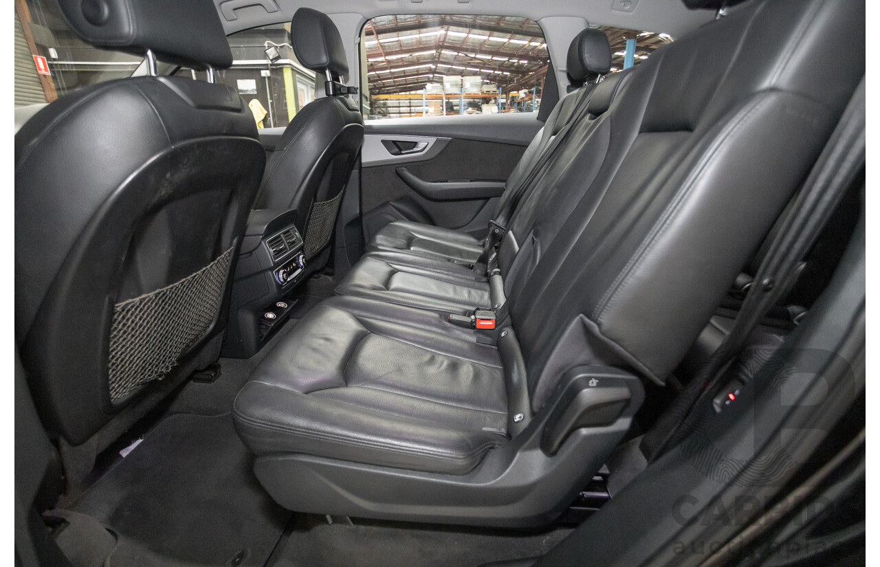 11/2015 Audi Q7 3.0 TDI Quattro (AWD) 4M 4D Wagon Black Turbo Diesel 3.0L (200kW) - 7 Seats