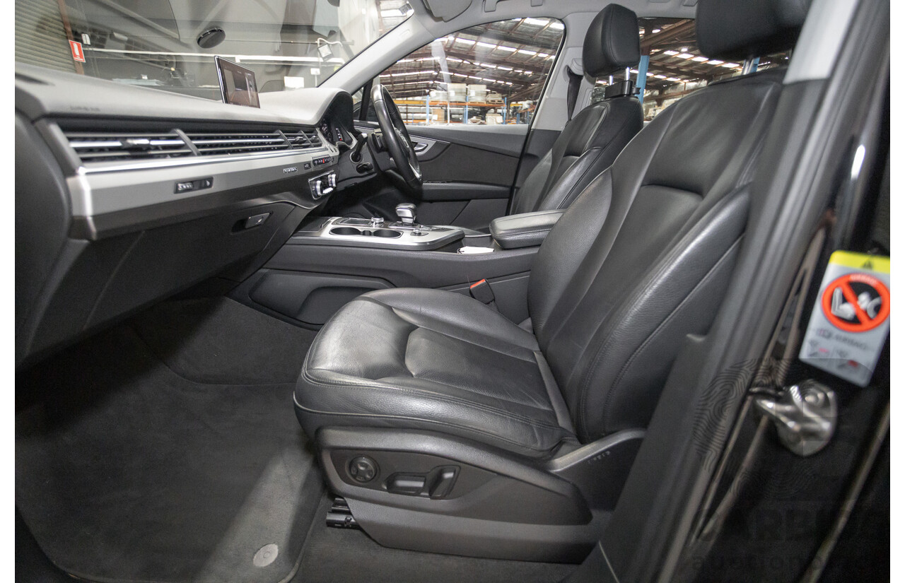 11/2015 Audi Q7 3.0 TDI Quattro (AWD) 4M 4D Wagon Black Turbo Diesel 3.0L (200kW) - 7 Seats
