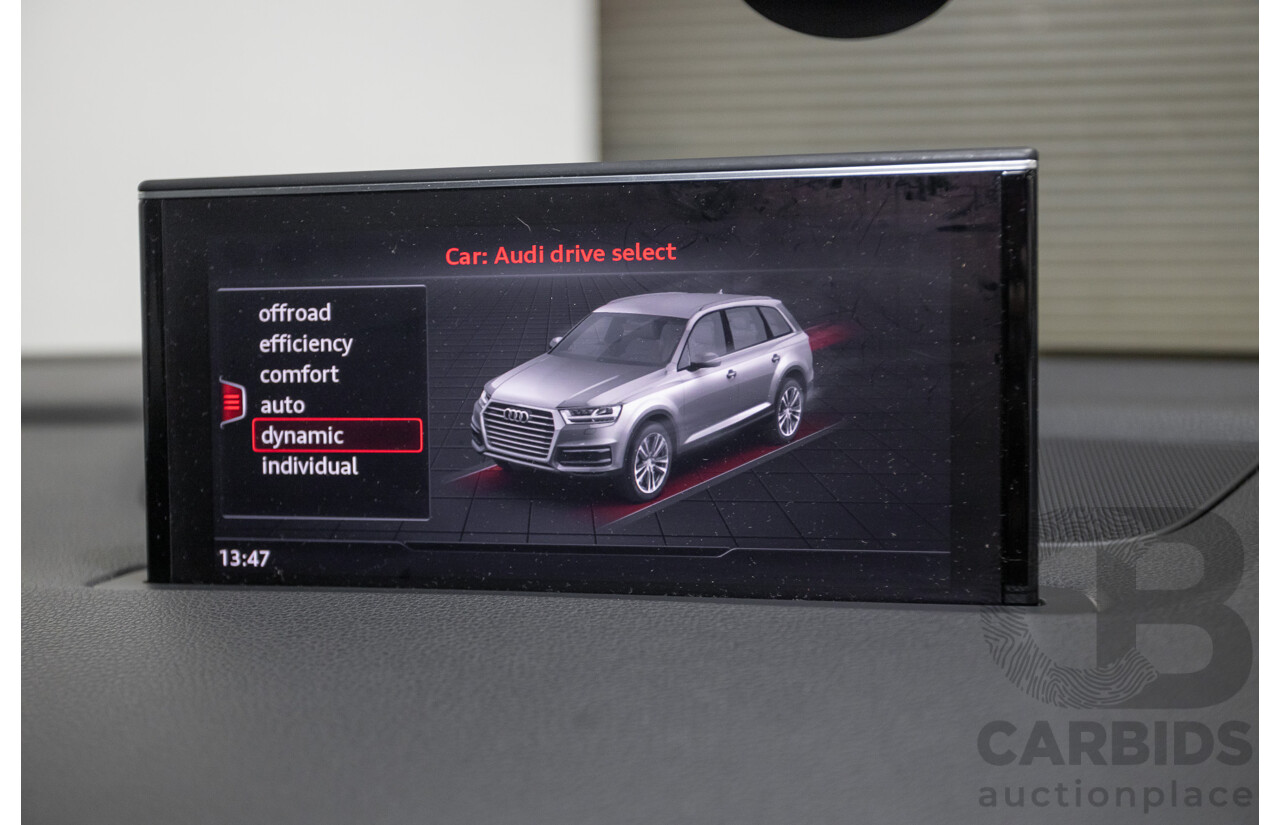 11/2015 Audi Q7 3.0 TDI Quattro (AWD) 4M 4D Wagon Black Turbo Diesel 3.0L (200kW) - 7 Seats