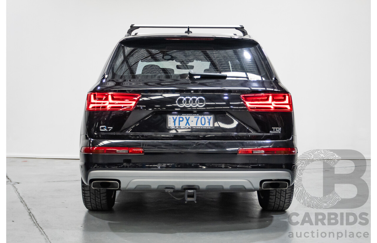 11/2015 Audi Q7 3.0 TDI Quattro (AWD) 4M 4D Wagon Black Turbo Diesel 3.0L (200kW) - 7 Seats