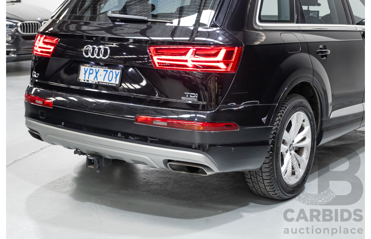 11/2015 Audi Q7 3.0 TDI Quattro (AWD) 4M 4D Wagon Black Turbo Diesel 3.0L (200kW) - 7 Seats