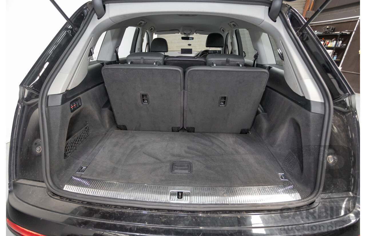 11/2015 Audi Q7 3.0 TDI Quattro (AWD) 4M 4D Wagon Black Turbo Diesel 3.0L (200kW) - 7 Seats