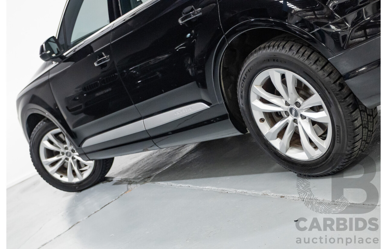 11/2015 Audi Q7 3.0 TDI Quattro (AWD) 4M 4D Wagon Black Turbo Diesel 3.0L (200kW) - 7 Seats