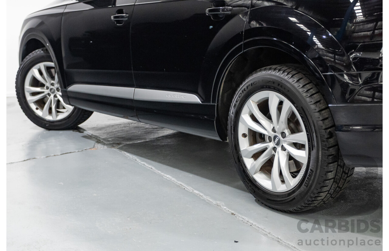 11/2015 Audi Q7 3.0 TDI Quattro (AWD) 4M 4D Wagon Black Turbo Diesel 3.0L (200kW) - 7 Seats