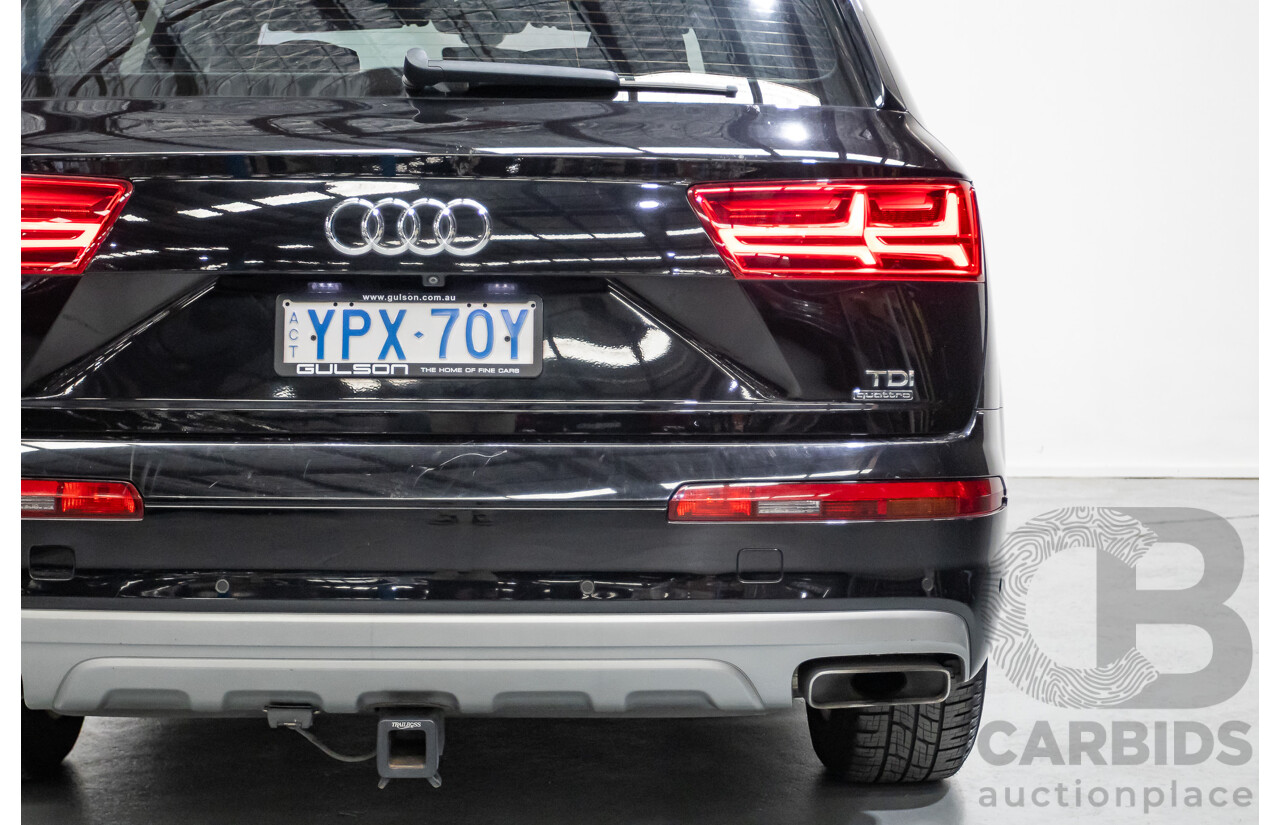 11/2015 Audi Q7 3.0 TDI Quattro (AWD) 4M 4D Wagon Black Turbo Diesel 3.0L (200kW) - 7 Seats