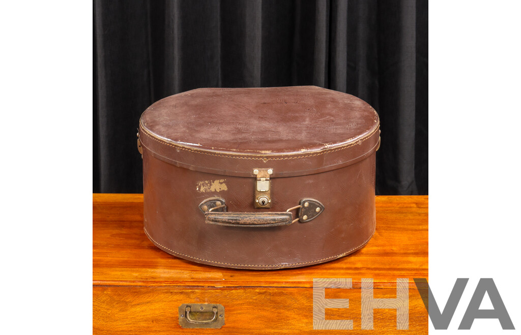 Vintage Leather Hat Box