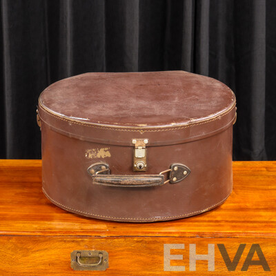 Vintage Leather Hat Box