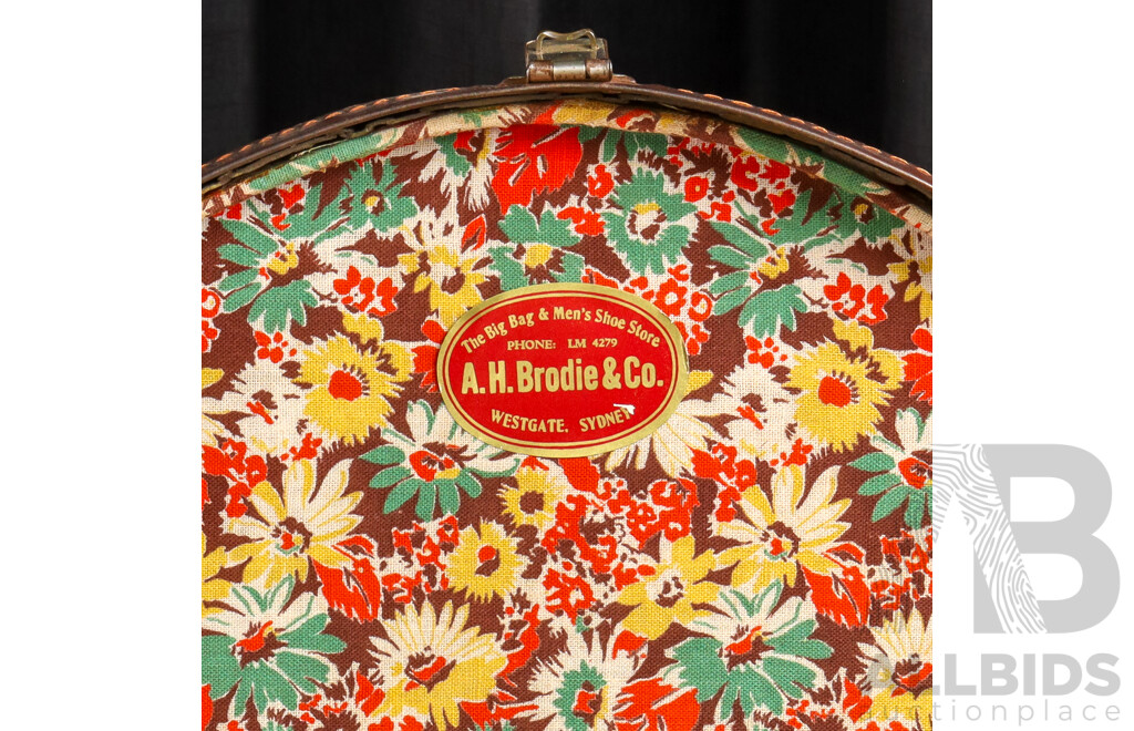 Vintage Leather Hat Box