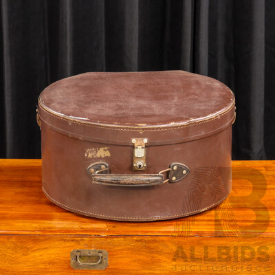 Vintage Leather Hat Box