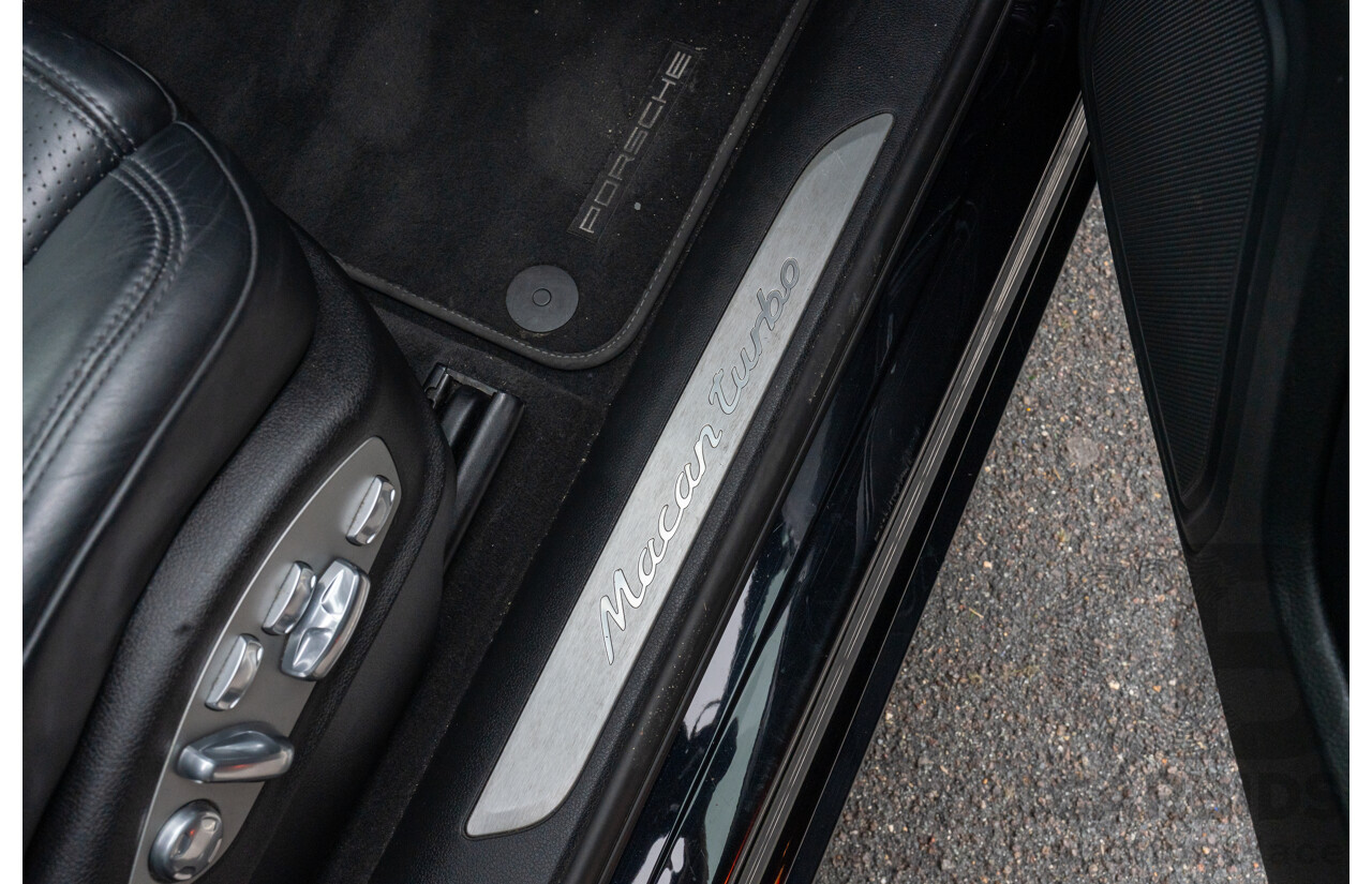 07/2016 Porsche Macan Turbo (AWD) MY16 4d Wagon Jet Black Metallic Twin Turbo V6 3.6L