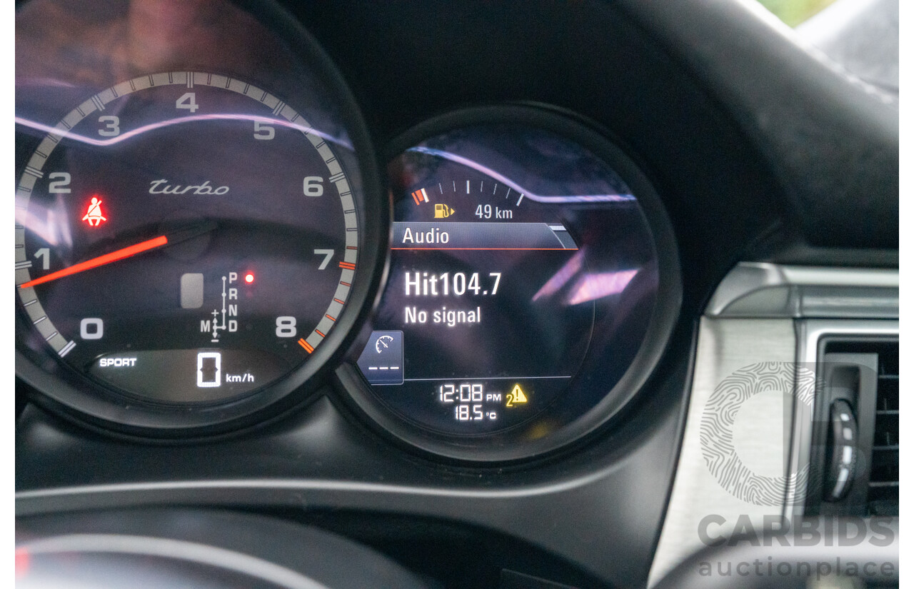 07/2016 Porsche Macan Turbo (AWD) MY16 4d Wagon Jet Black Metallic Twin Turbo V6 3.6L