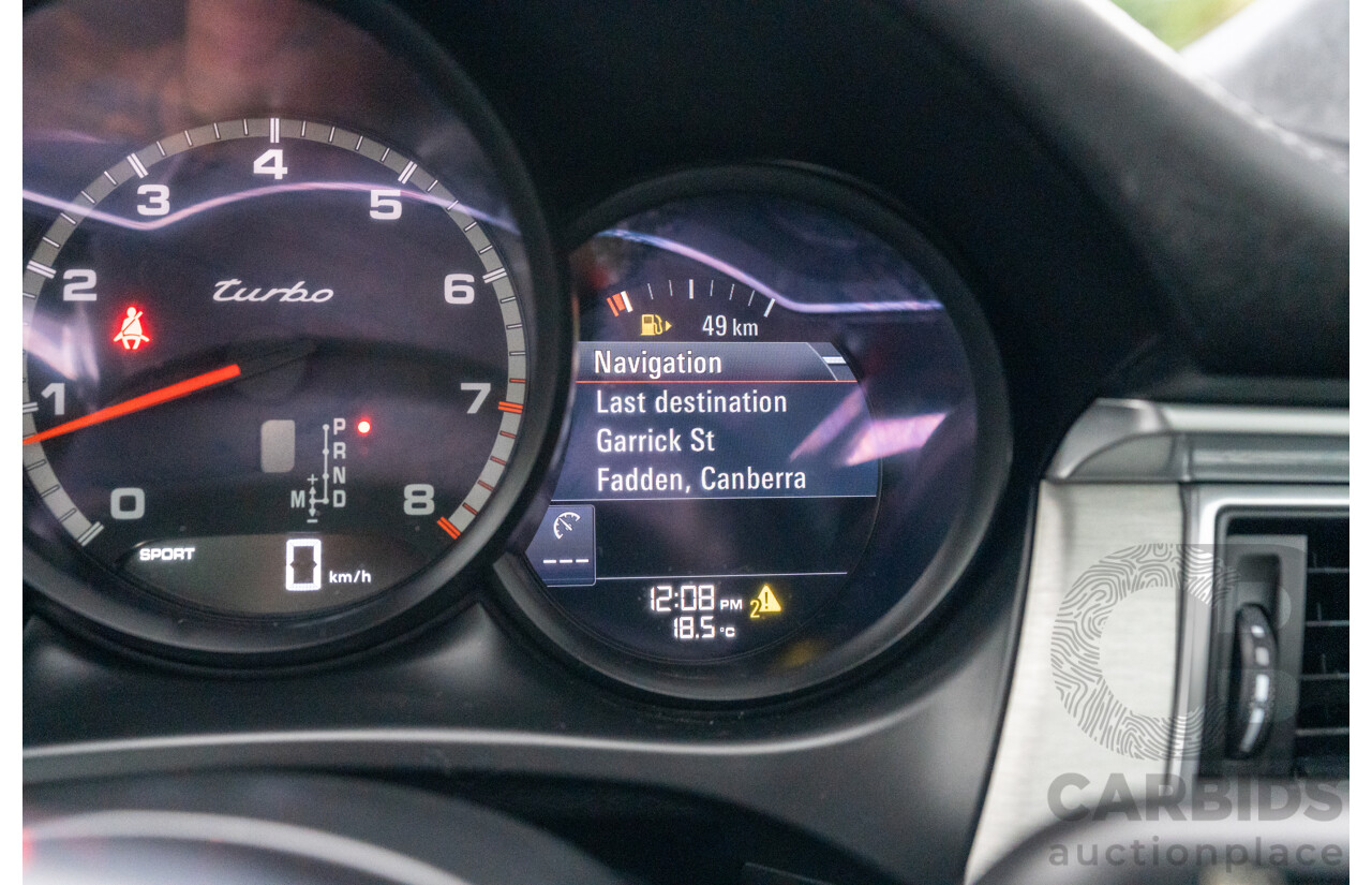 07/2016 Porsche Macan Turbo (AWD) MY16 4d Wagon Jet Black Metallic Twin Turbo V6 3.6L