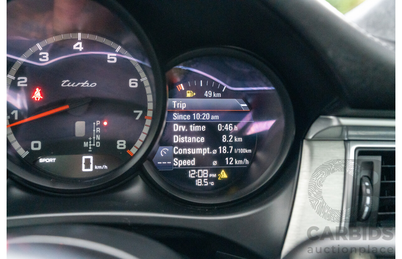 07/2016 Porsche Macan Turbo (AWD) MY16 4d Wagon Jet Black Metallic Twin Turbo V6 3.6L