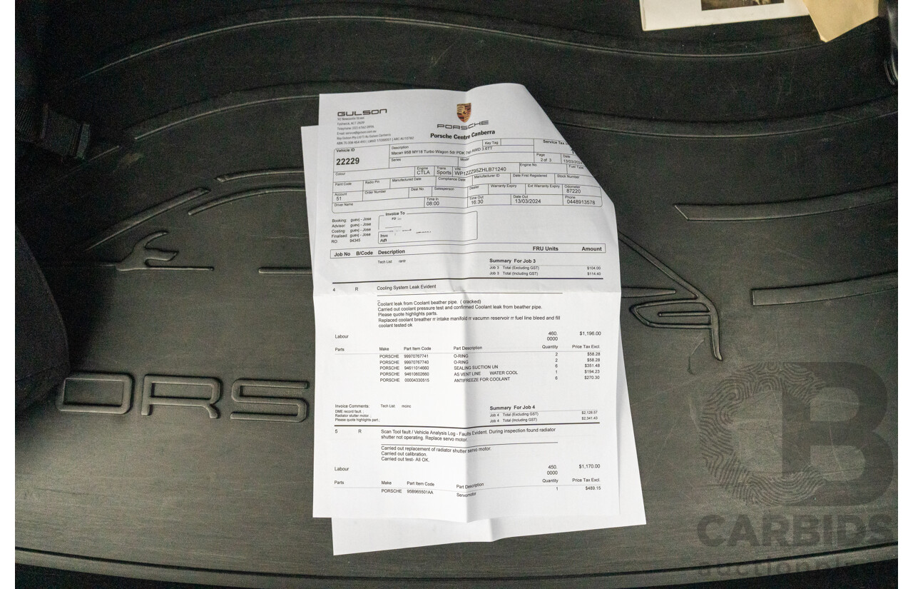 07/2016 Porsche Macan Turbo (AWD) MY16 4d Wagon Jet Black Metallic Twin Turbo V6 3.6L