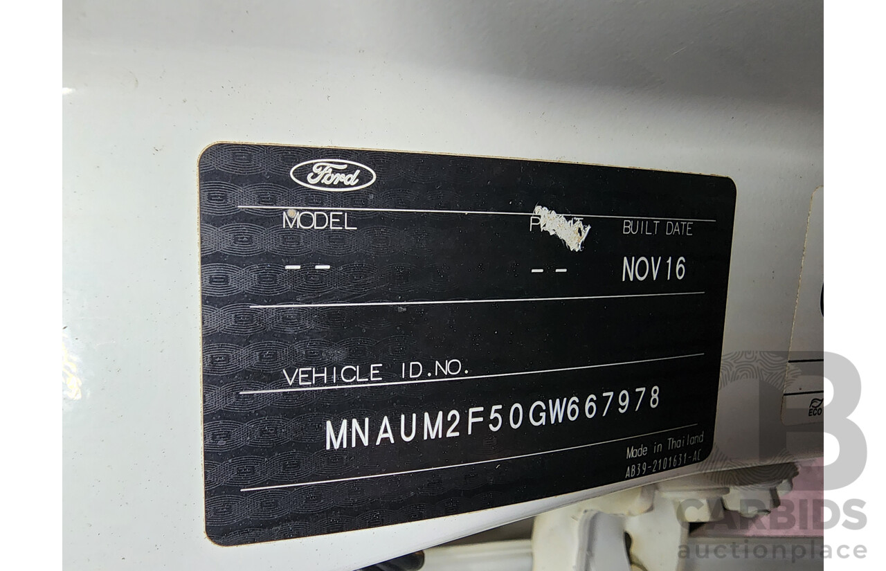 12/2016 Ford Ranger XLT 3.2 (4x4) PX MKII Super Cab Utility White 3.2L