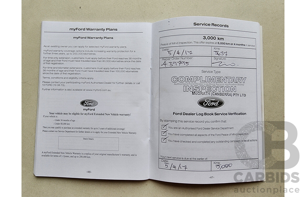 12/2016 Ford Ranger XLT 3.2 (4x4) PX MKII Super Cab Utility White 3.2L