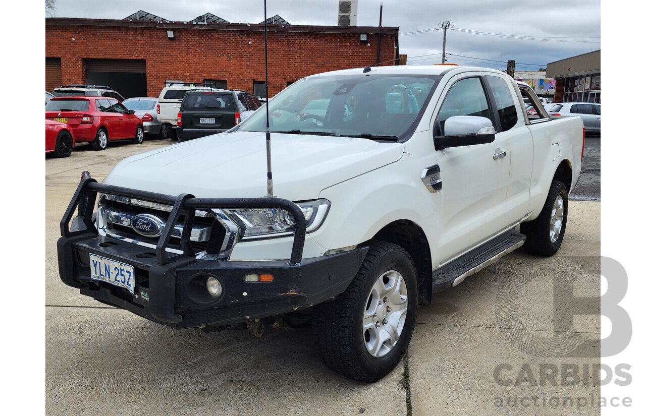 12/2016 Ford Ranger XLT 3.2 (4x4) PX MKII Super Cab Utility White 3.2L