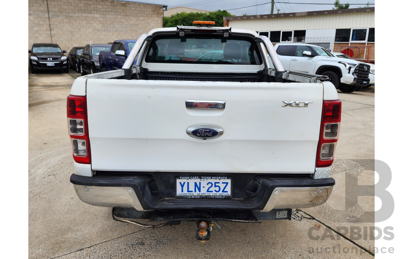 12/2016 Ford Ranger XLT 3.2 (4x4) PX MKII Super Cab Utility White 3.2L