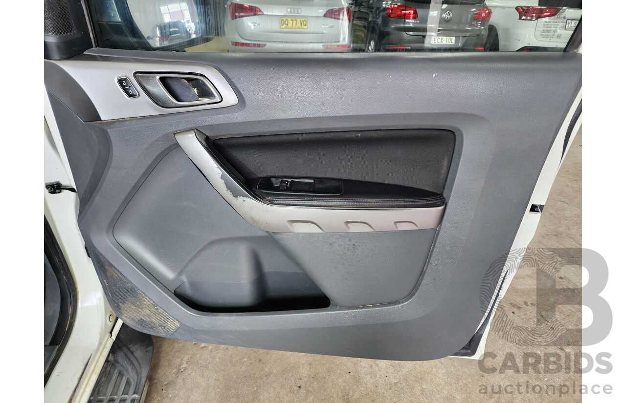 12/2016 Ford Ranger XLT 3.2 (4x4) PX MKII Super Cab Utility White 3.2L