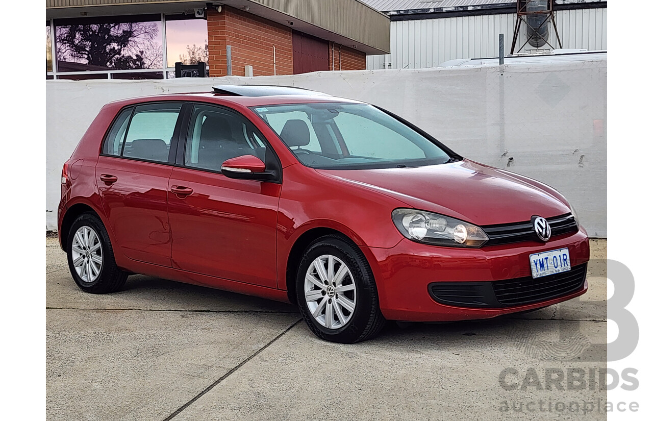 7/2010 Volkswagen Golf 90 TSI Trendline 1K MY10 5d Hatchback Red 1.4L