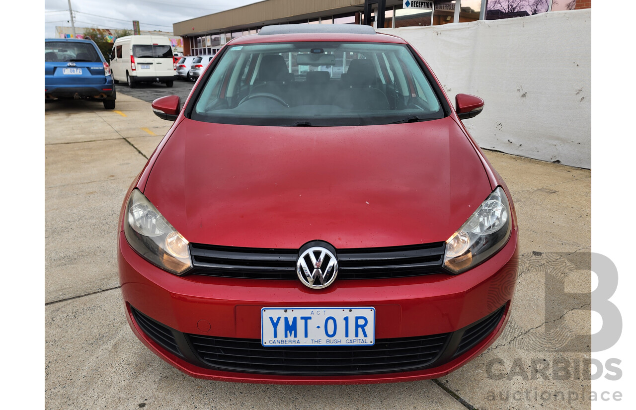 7/2010 Volkswagen Golf 90 TSI Trendline 1K MY10 5d Hatchback Red 1.4L