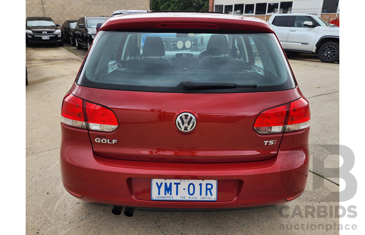 7/2010 Volkswagen Golf 90 TSI Trendline 1K MY10 5d Hatchback Red 1.4L