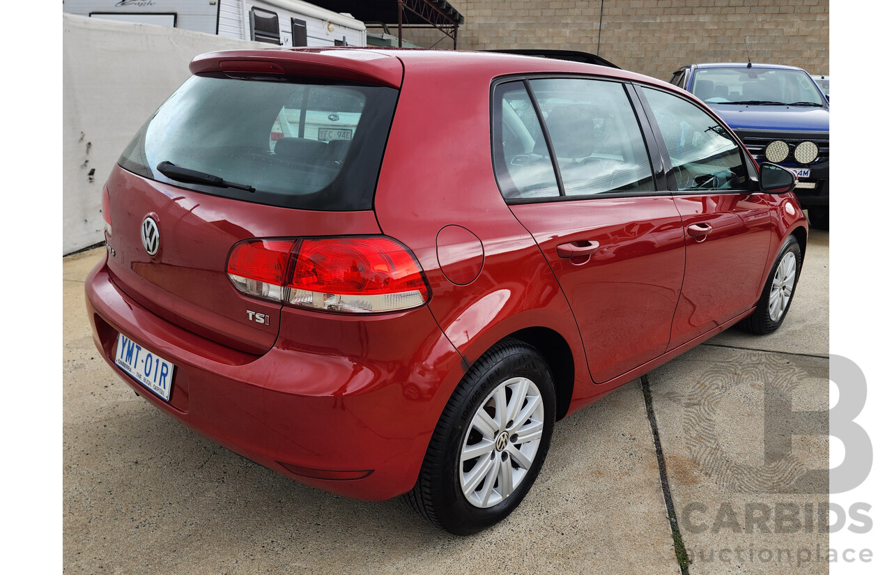 7/2010 Volkswagen Golf 90 TSI Trendline 1K MY10 5d Hatchback Red 1.4L