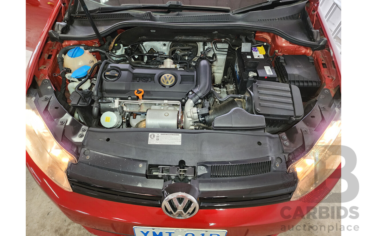 7/2010 Volkswagen Golf 90 TSI Trendline 1K MY10 5d Hatchback Red 1.4L