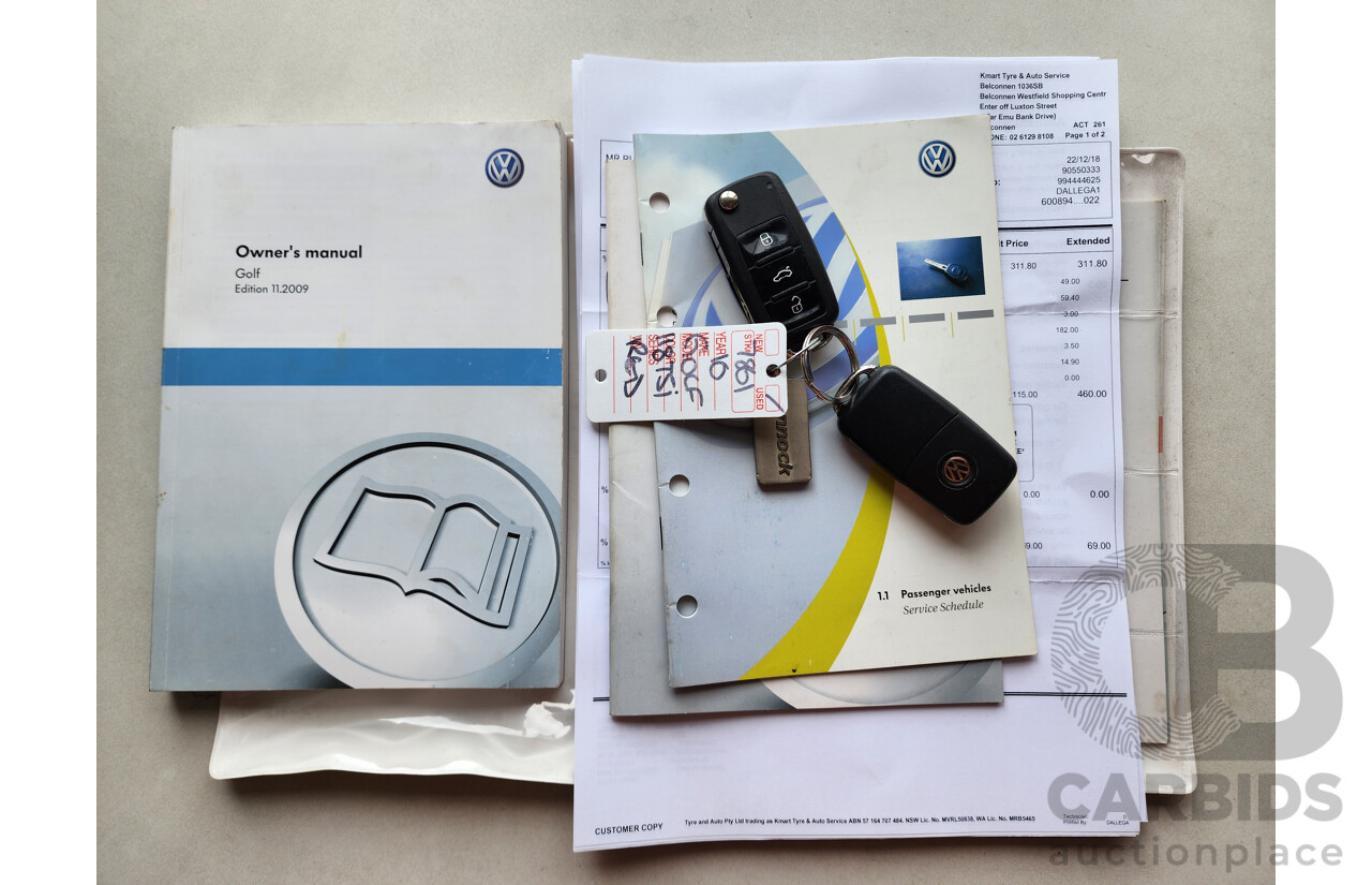 7/2010 Volkswagen Golf 90 TSI Trendline 1K MY10 5d Hatchback Red 1.4L