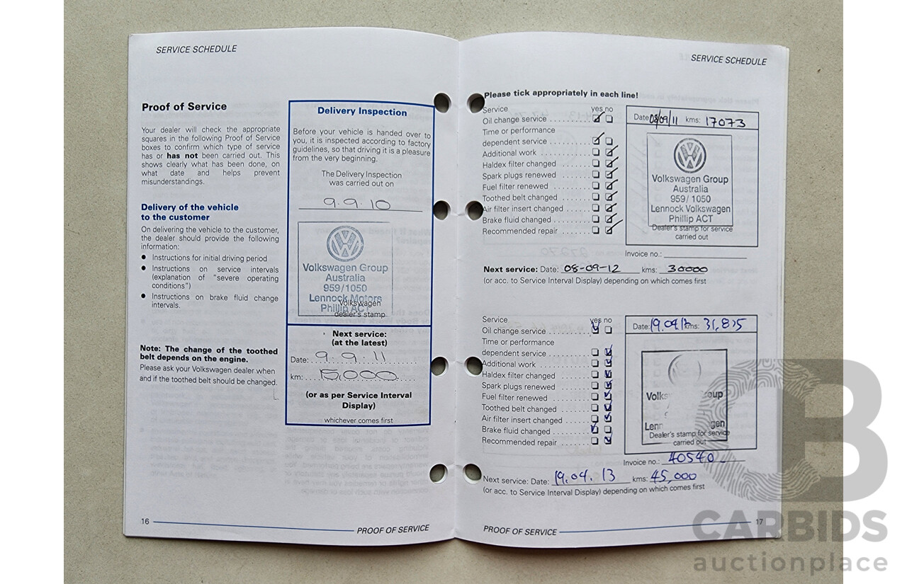 7/2010 Volkswagen Golf 90 TSI Trendline 1K MY10 5d Hatchback Red 1.4L