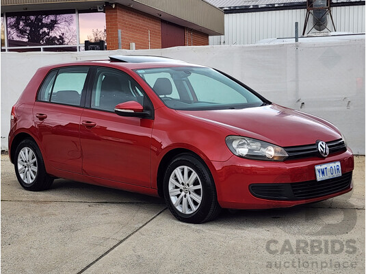 7/2010 Volkswagen Golf 90 TSI Trendline 1K MY10 5d Hatchback Red 1.4L