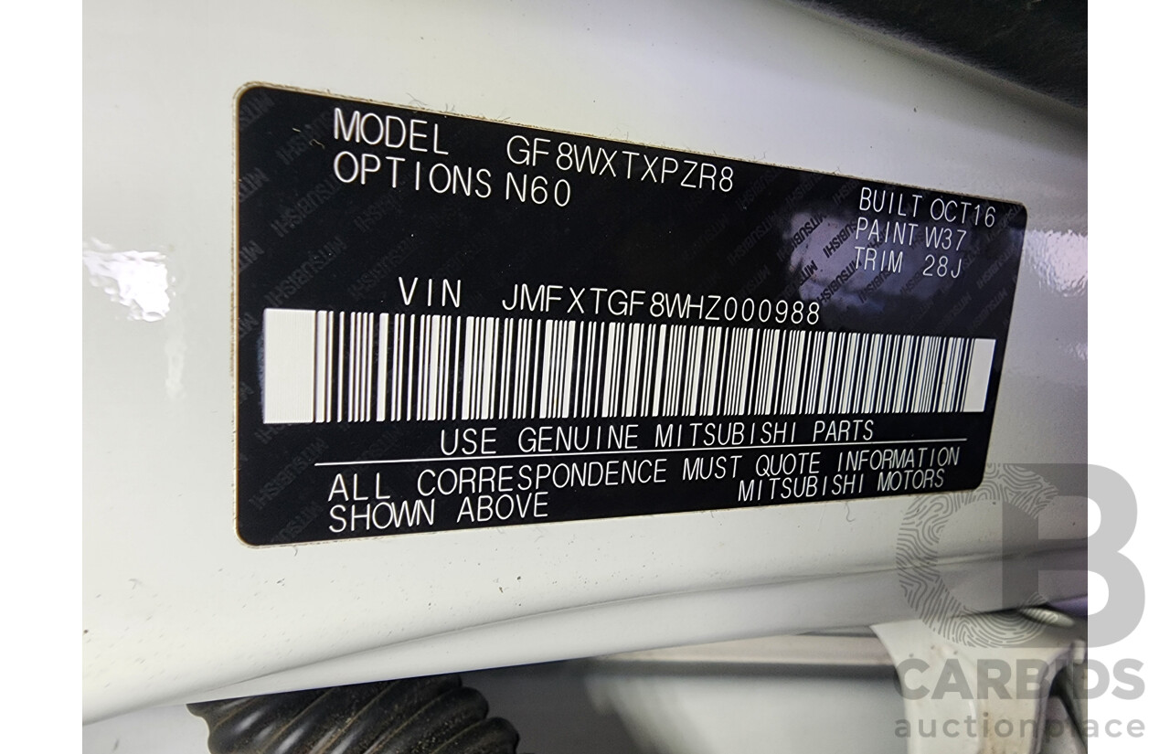 10/2016 Mitsubishi Outlander Exceed (4x4) ZK MY16 4d Wagon White 2.4L