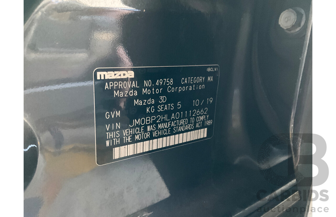 10/2019 Mazda Mazda3 G25 Astina (FWD) BP 5d Hatchback Machine Grey Metallic 2.5L