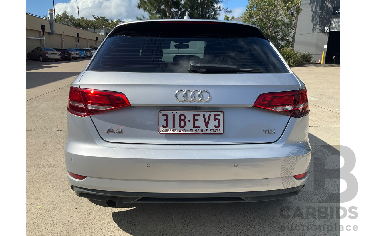 11/2016 Audi A3 1.6 TDI Sportback (FWD) 8V MY17 5d Hatchback Silver Turbo 1.6L