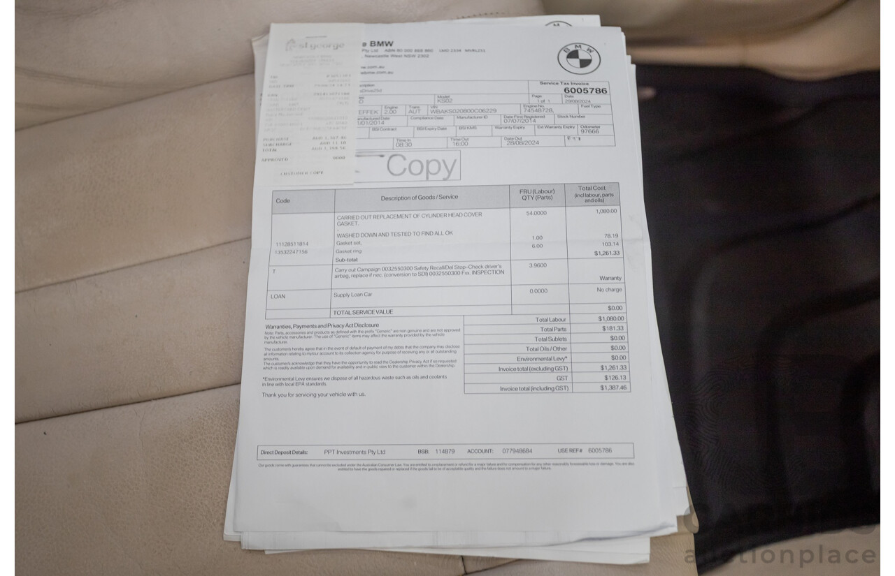 3/2014 BMW X5 sDrive 25d F15 4D Wagon Sophisto Grey Twin Turbo Diesel 2.0L