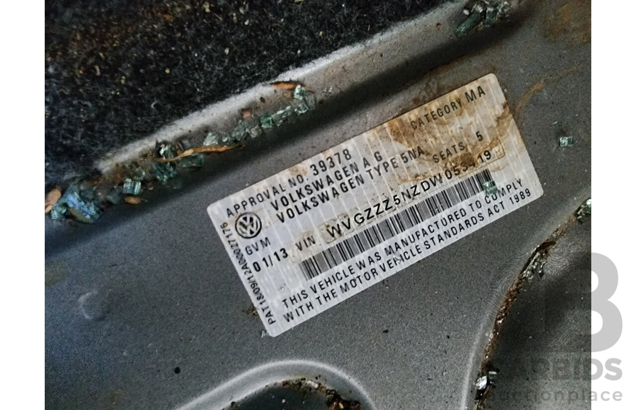 1/2013 Volkswagen Tiguan 103 TDI 5NC MY13 4d Wagon Beige 2.0L