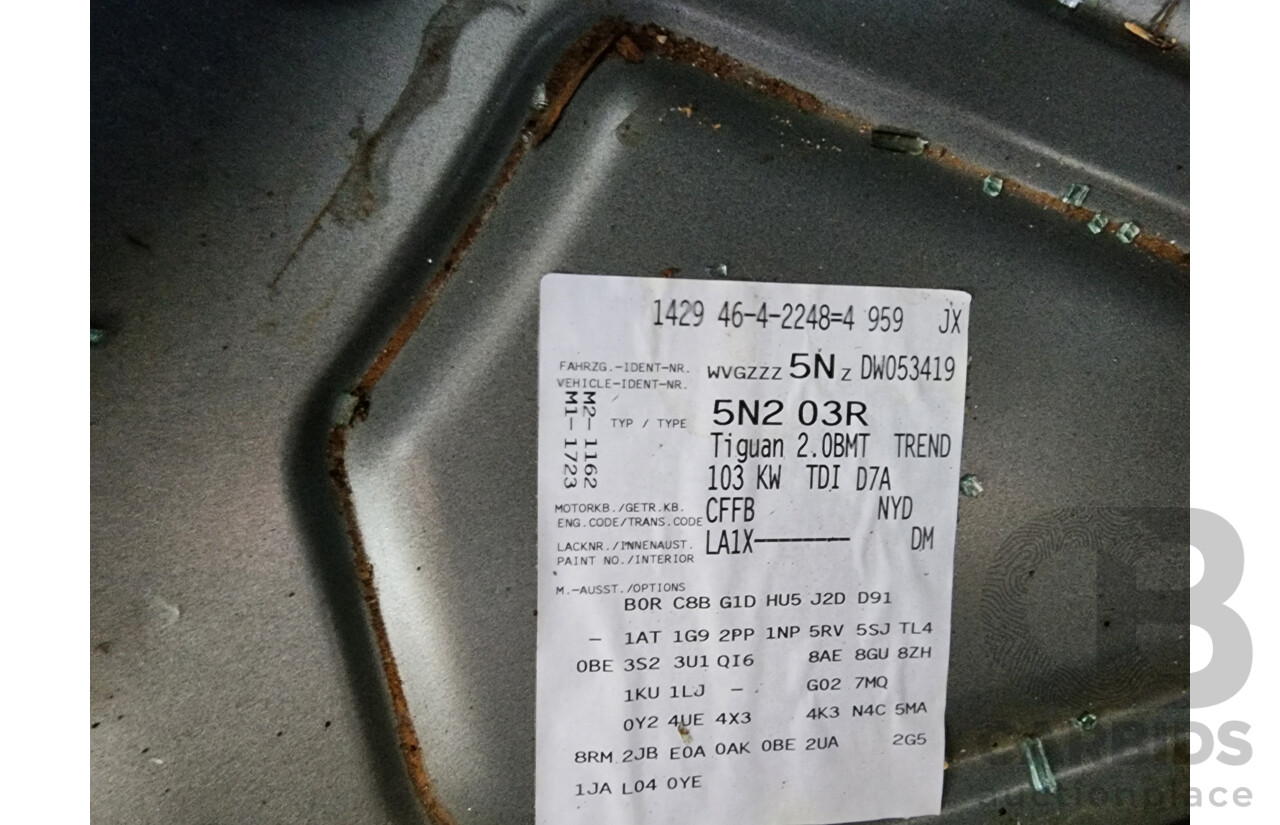 1/2013 Volkswagen Tiguan 103 TDI 5NC MY13 4d Wagon Beige 2.0L