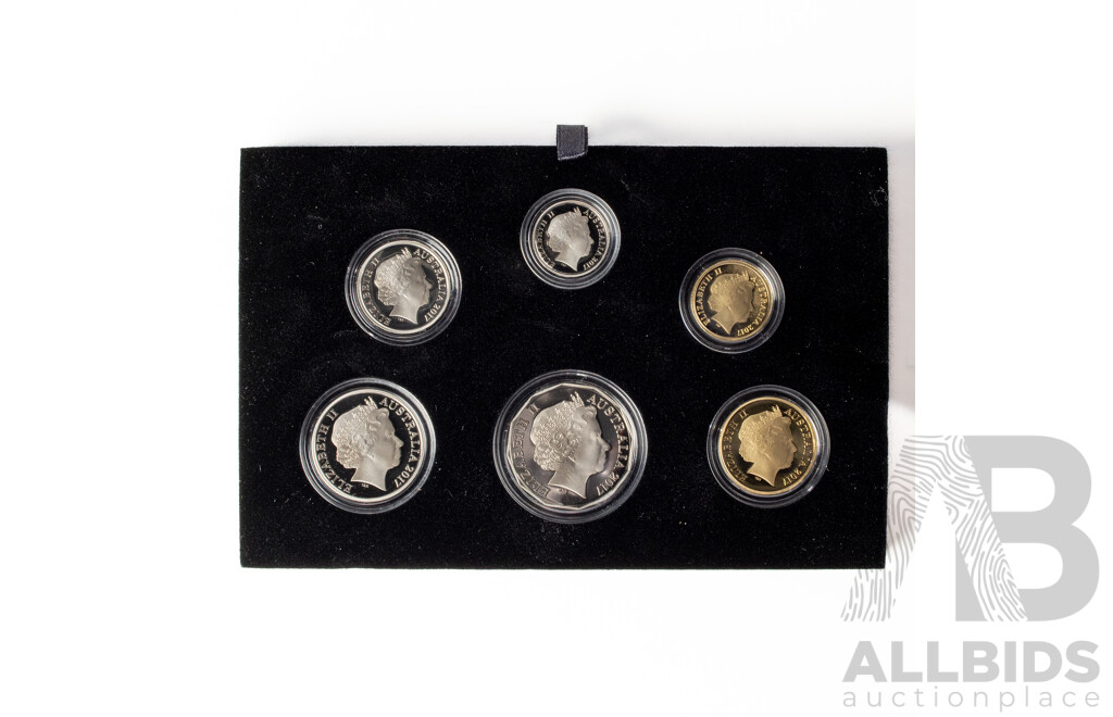 Australian RAM 2017 Six Proof Coin Set, QE2 Effigy of an Era, Ian Rank Broadley Portrait