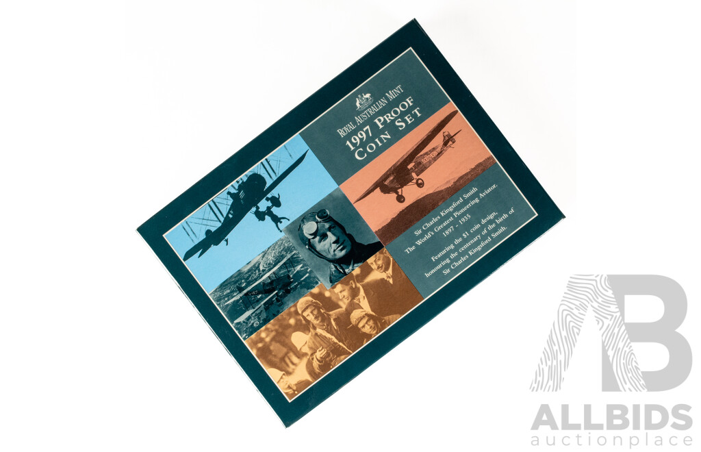 Australian RAM 1997 Six Coin Proof Set Including Sir Kingsford Smith One Dollar