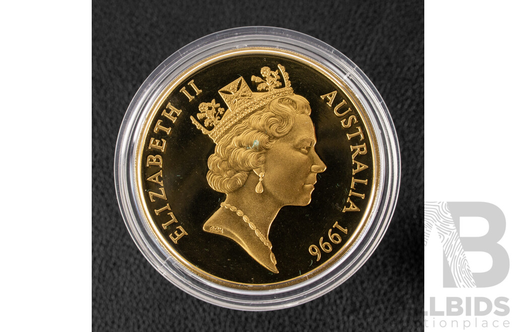 Australian RAM 1996 Five Dollar Proof Coin, Donald Bradman Tribute