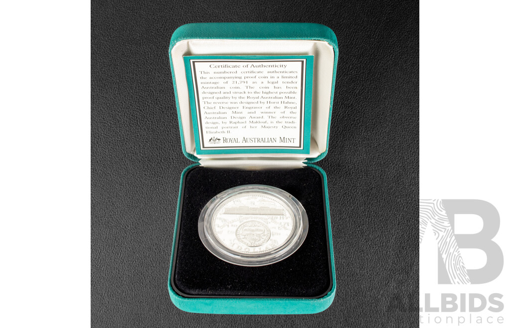 Australian RAM 1997 Silver One Dollar Proof Coin, Old Parliament House 1927-1997
