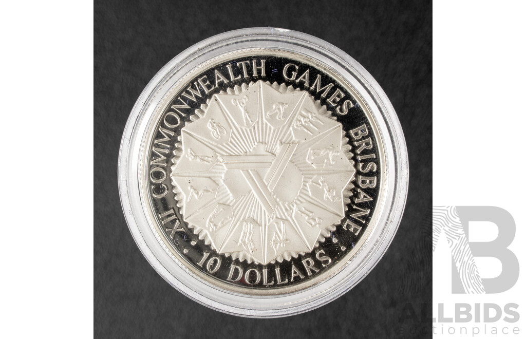 Australian RAM 1982 Silver Proof Ten Dollar Coin, Commonwealth Games .925