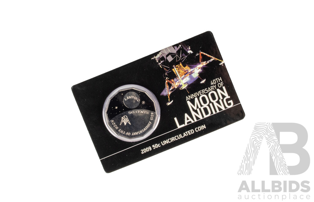 Australian RAM 2009 Fifty Cent Coin, 40th Anniversary Moon Landing