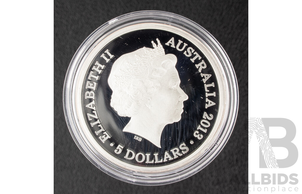 Australian RAM 2013 Silver Proof Five Dollar Coin, Centenary of Canberra .999