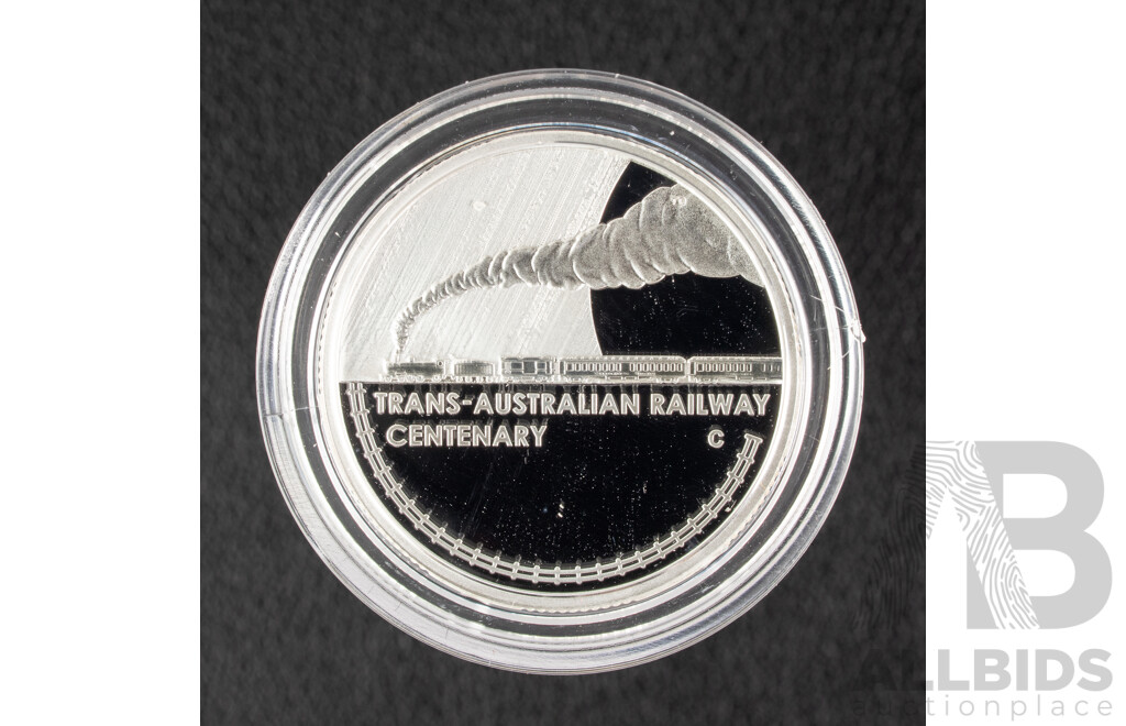 Australian RAM 2017 Silver Proof One Dollar Coin, Centenary of the Trans-Australian Railway C Mintmark .999