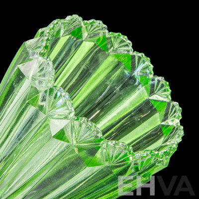 Antique Australian Green Depression Glass Vase