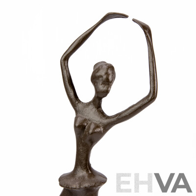 Tall Vintage Bronze Patinated Dancing Ballerina