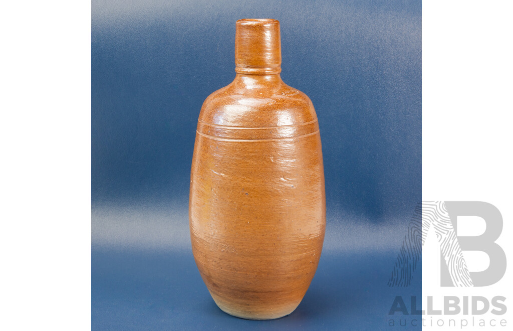 Antique Portuguese Stoneware Ink Bottle